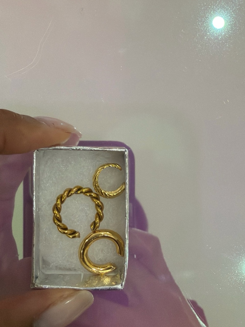Gold Ear Cuff Set - Twisted and Smooth Styles